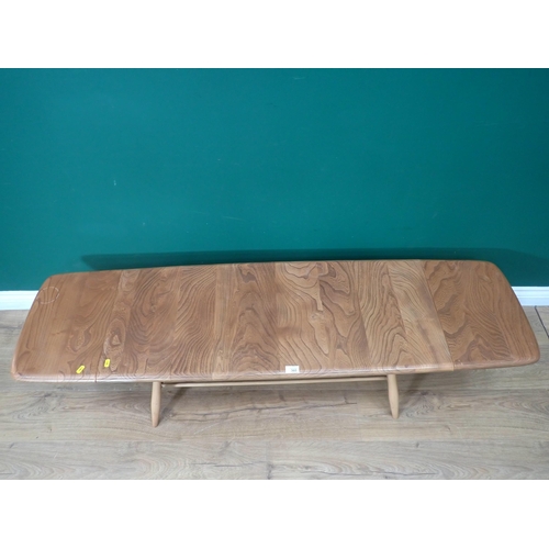 360 - An Ercol elm dropleaf Coffee Table 3ft 6in W x 1ft 4in H