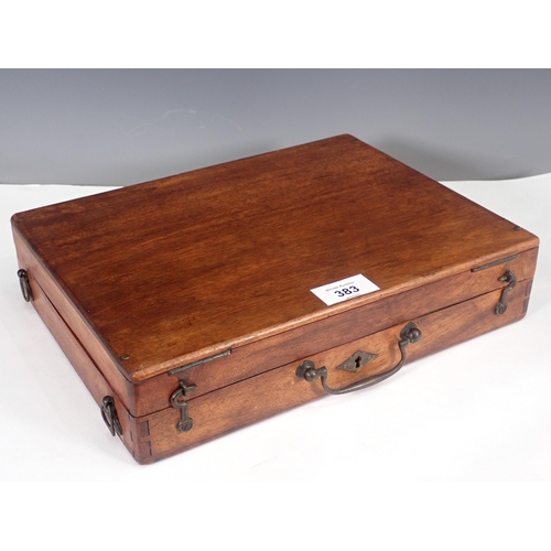 383 - An Artist's Box with metal compartments and palette