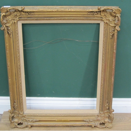 417 - A giltwood and gesso picture frame, inset 20 x 16¾in; one other frame; and two nineteenth century po... 