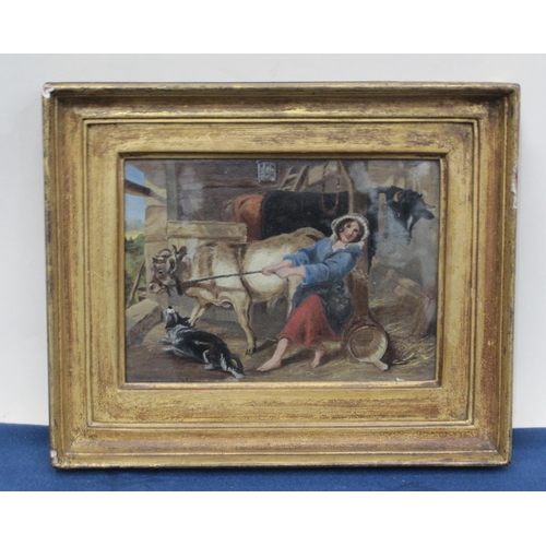 420 - W. GELLING. In a Stable; and In a Byre, signed, oil on board, 5 x 7in, a pair; together with three r... 