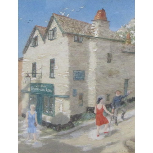 426 - ARTHUR CHARLES SHORTHOUSE. 'Outside Ye Olde Fisherman's Arms', signed and inscribed 'A.C. Shorthouse... 