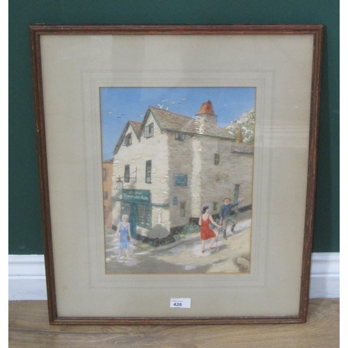 426 - ARTHUR CHARLES SHORTHOUSE. 'Outside Ye Olde Fisherman's Arms', signed and inscribed 'A.C. Shorthouse... 