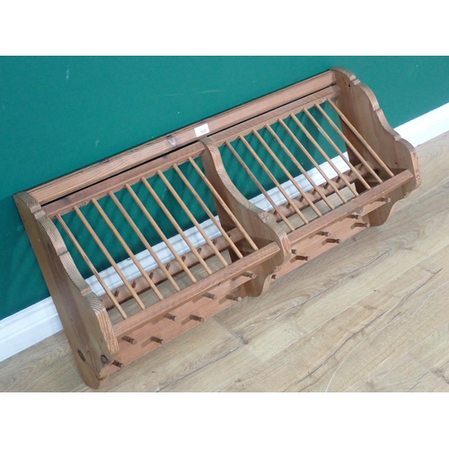 500 - A penny pine Plate Rack 3ft 2in W x 1ft 6in H