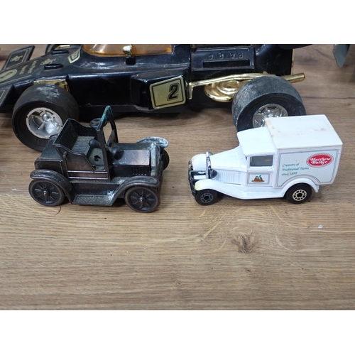 509 - A boxed Lucky Toys battery operated Fire Engine, a boxed Matchbox 1:25 scale Ford Model T Kit, a box... 