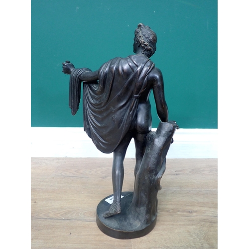 534 - A bronze Sculpture of a classical male nude 1ft 3in H