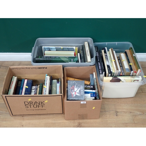 540 - Four boxes of Books, art reference, design, Bioinformatics, etc