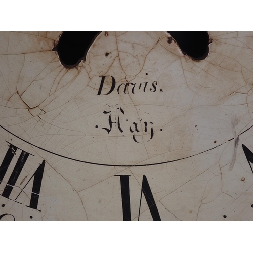 567 - An antique Longcase Clock Face by Davis of Hay