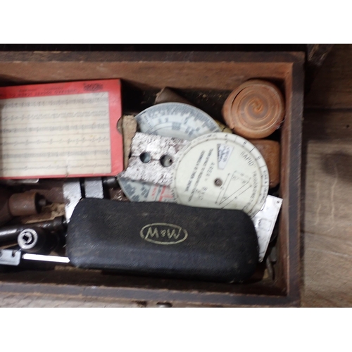 571 - A wooden set of Drawers, a metal set of drawers and three wooden Boxes