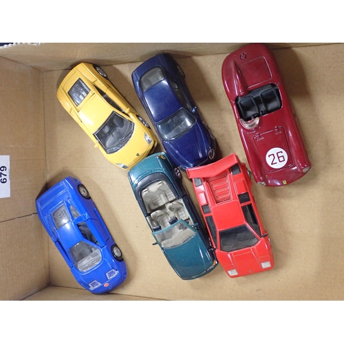 679 - A tray of 24 die cast model racing cars