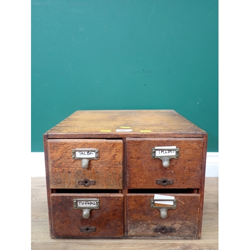 781 - An oak Filing Chest of four drawers