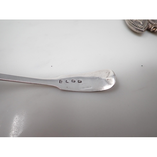 98 - A Scottish silver Sauce Ladle fiddle pattern engraved initials, probably Dundee, circa 1820, three V... 