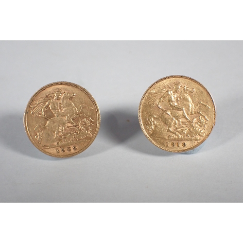 228 - Edward VII , 1909 and 1910 Half Sovereigns (2)