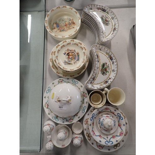 681 - A quantity of Crown Staffordshire 