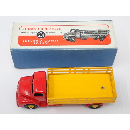 81 - A boxed Dinky Toys No.531 red and yellow Leyland Comet Lorry