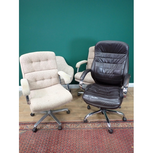 22 - A pair of Herman Miller style Swivel Office Chairs and two others.