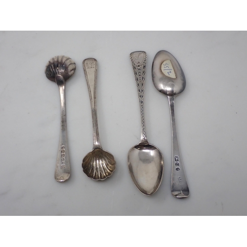 126 - A pair of Victorian Scottish silver Sugar Tongs, King's pattern, Edinburgh 1843, two bright-cut Teas... 