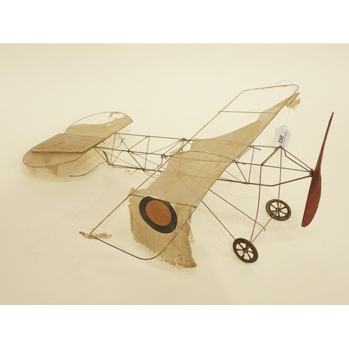 202 - A wirework model of an early Aeroplane, 15in L, A/F