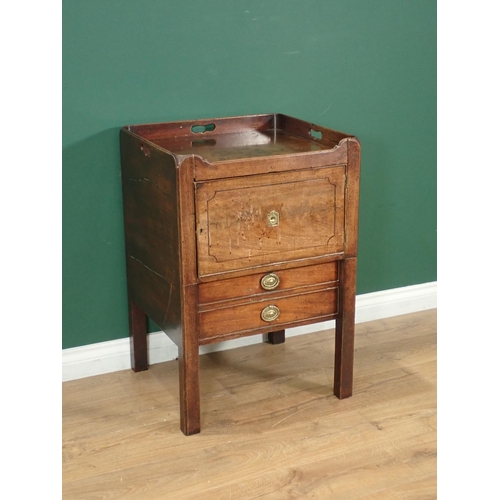 316 - *** WITHDRAWN *** A Georgian mahogany Washstand fitted cupboard door and single drawer 2ft 7in H x 1... 