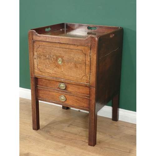 316 - *** WITHDRAWN *** A Georgian mahogany Washstand fitted cupboard door and single drawer 2ft 7in H x 1... 