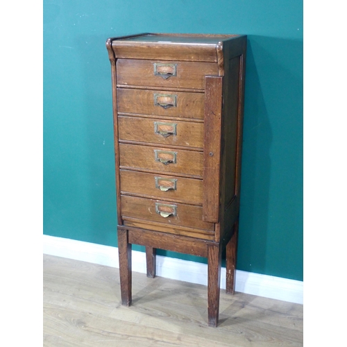 351 - A Globe-Wernicke oak Music Cabinet or Chest 3ft 9in H x 1ft 5in W