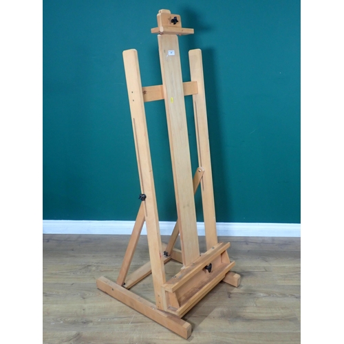 391 - An Artist's Easel. height 4ft 10in (closed) 8ft (fully extended) 1ft 8in W