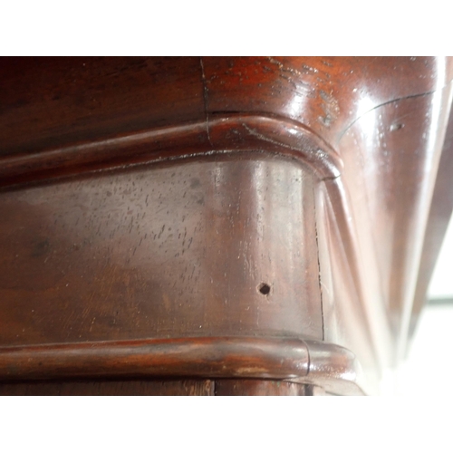 393 - A 19th Century mahogany Bookcase fitted pair of glazed cupboard doors above base fitted pair of pane... 