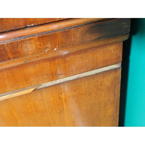 393 - A 19th Century mahogany Bookcase fitted pair of glazed cupboard doors above base fitted pair of pane... 