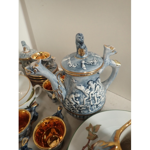 464 - A quantity of Royal Worcester Evesham Ware including Coffee Pot, Tea Pot, Cake Plate, Plates, Saucer... 