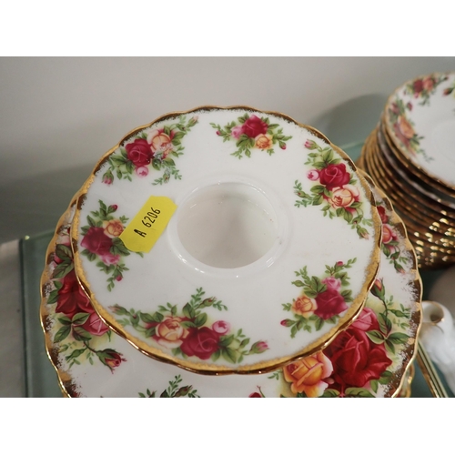 534 - An extensive set of Royal Albert Old Country Roses Tea and Coffee Ware including Coffee Pot, Tea Pot... 