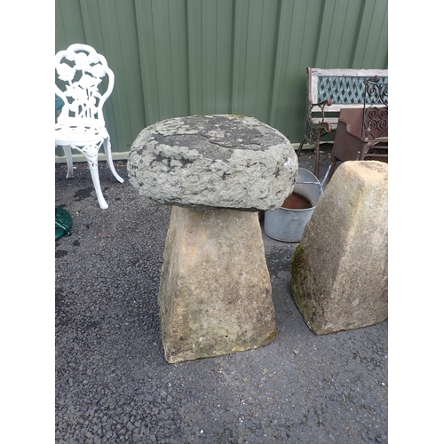 555 - A Staddle stone, 2ft 6in H