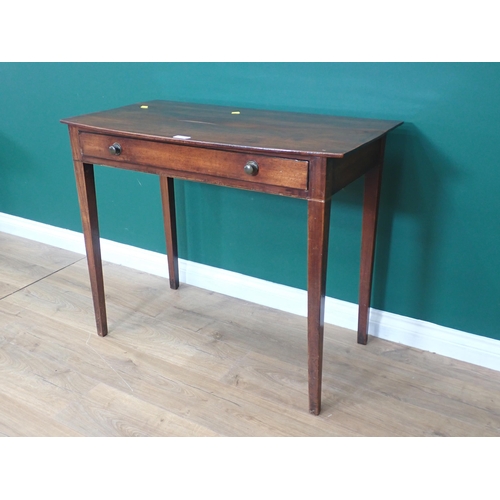 56 - A 19th Century mahogany Side Table fitted single frieze drawer mounted upon square cut tapering supp... 