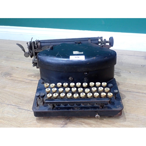 570 - An Empire No.2 Typewriter, c.1910, Serial No. 108545. Standard Manual Typewriter. A radial thrust-ac... 