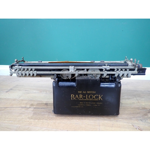 572 - A Barlock No.18 Typewriter, C.1930, Serial No. 349861. This front stroke machine was introduced in 1... 