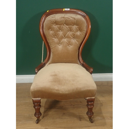 588 - A 19th Century ash country Elbow Chair with pierced splat back 3ft 4in H x 2ft 3in W and a Victorian... 