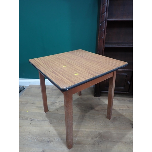 650 - An Ercol style Bookcase, a pine Coffee Table and a melamine Coffee Table