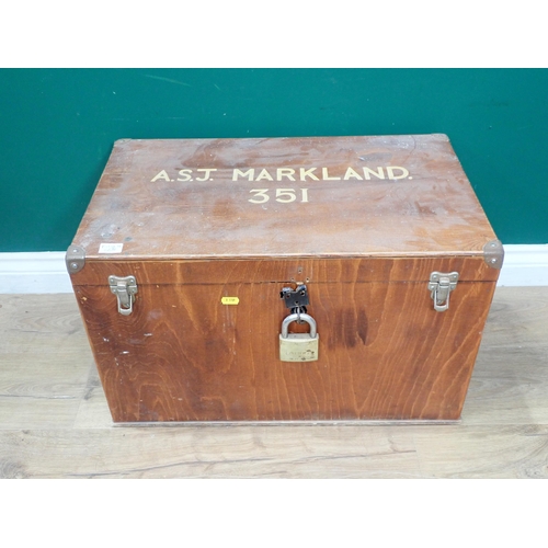 668 - Two Luggage Trunks and a Blanket Chest