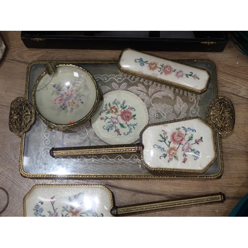 690 - A box of Ladies Hats and Dressing Table items