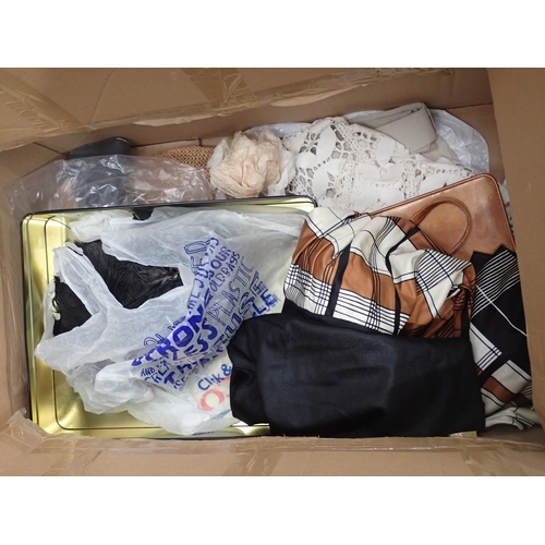 690 - A box of Ladies Hats and Dressing Table items