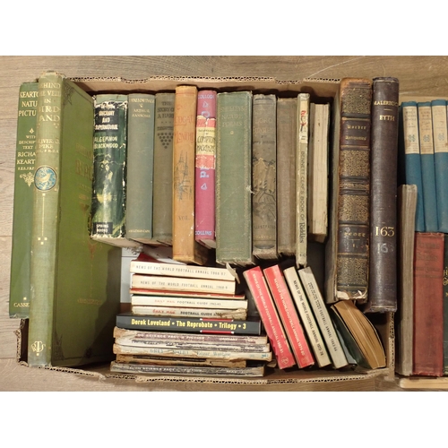 724 - Three boxes of Books including T.E Lawrence, Seven Pillars of Wisdom, Kearton's Nature Picture, Poet... 