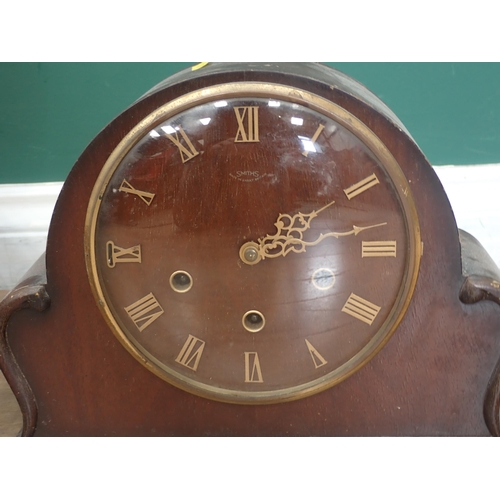 291 - A Romany record Player and an oak Mantle Clock