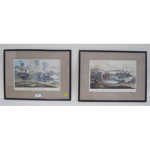 420 - AFTER WILLIAM HEATH. Two colour prints depicting the British Royal Horse Artillery; an engraving aft... 