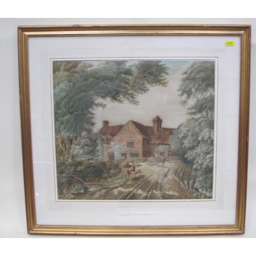 436 - ENGLISH SCHOOL, CIRCA 1810, Boreley Farm, near Ombersley, Worcs, watercolour, 15½ x 17in. Provenance... 