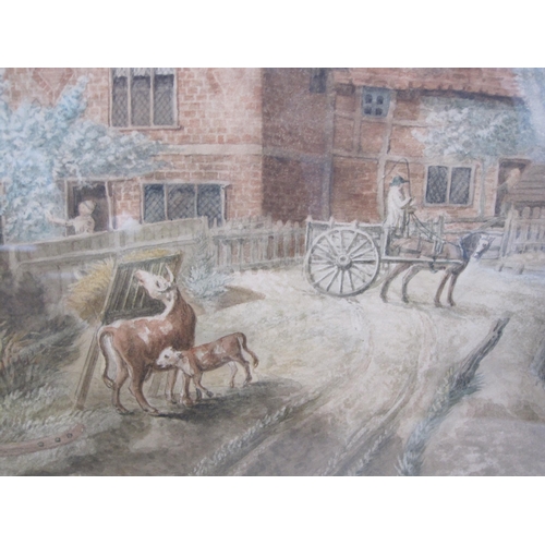 436 - ENGLISH SCHOOL, CIRCA 1810, Boreley Farm, near Ombersley, Worcs, watercolour, 15½ x 17in. Provenance... 