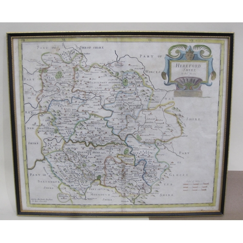 439 - ROBERT MORDEN. Two engraved Maps of Shropshire and Herefordshire; together with a large selection of... 