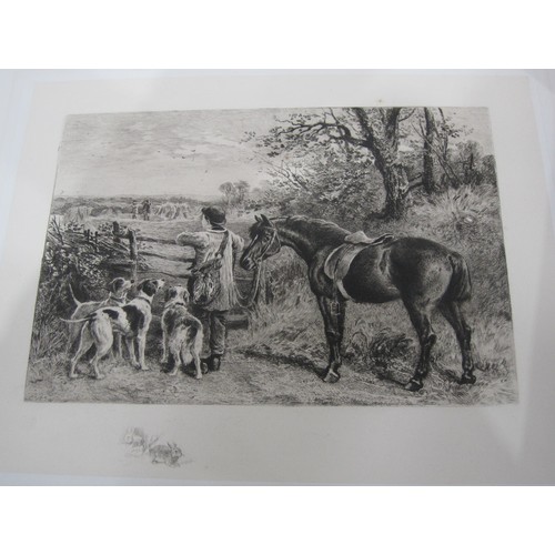 397 - WILLIAM NICHOLSON. Sheep; and A Bull Dog, colour prints, unframed, 4 x 4in; a wood engraving by Anne... 