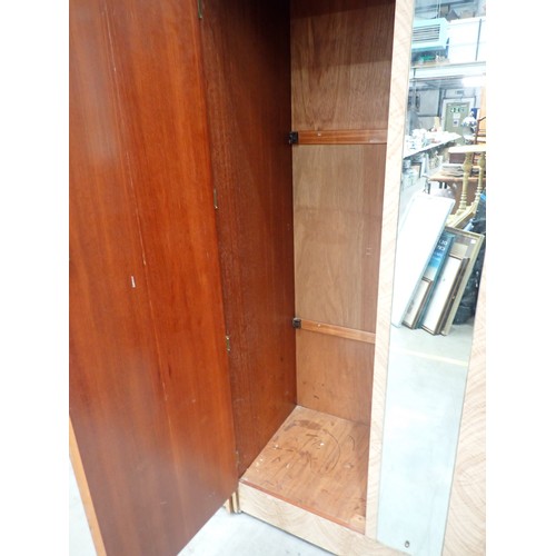 287 - A pair of 1950's Albro Furniture Wardrobes with simulated grained design, 5ft 9in H x 3ft and 4ft