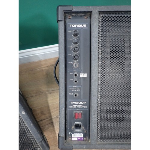 453 - Two Torque TM200P powered stage Monitors (Passed PAT Tests)