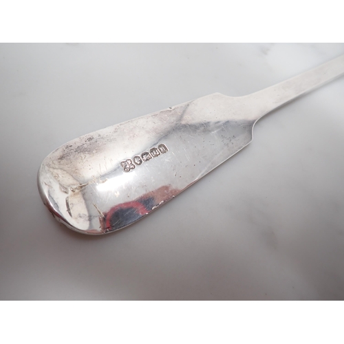 105 - A Victorian silver Soup Ladle, fiddle pattern, Exeter 1858, maker: J & J. Williams