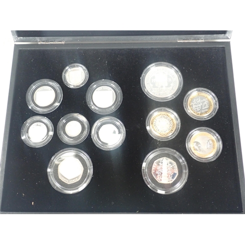 131 - Royal Mint 2009 Silver Proof Coin Set 1p-£5 (includes Kew Gardens 50p), in case of issue, with COA