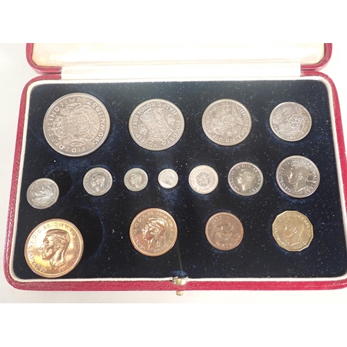 140 - George VI 1937 Specimen 15 Coin Set in case, Farthing - Crown (including Maundy Set)